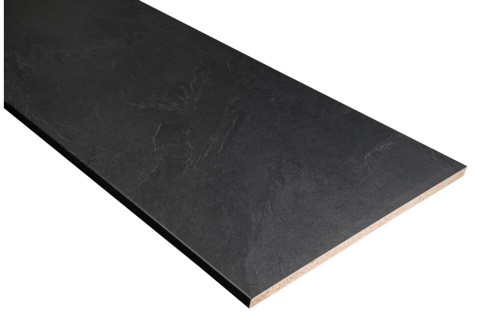 Wallmann, Bordplade, laminat, Professionel, black slate, 28x635x4180 mm