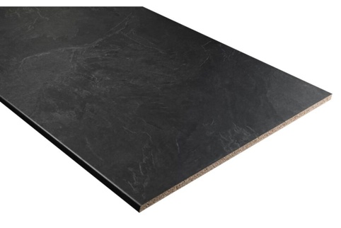 Wallmann, Bordplade, laminat, Professionel, black slate, 28x920x4180 mm