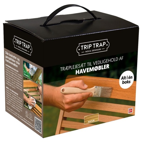 Trip Trap, Plejeboks m/havemøbelolie