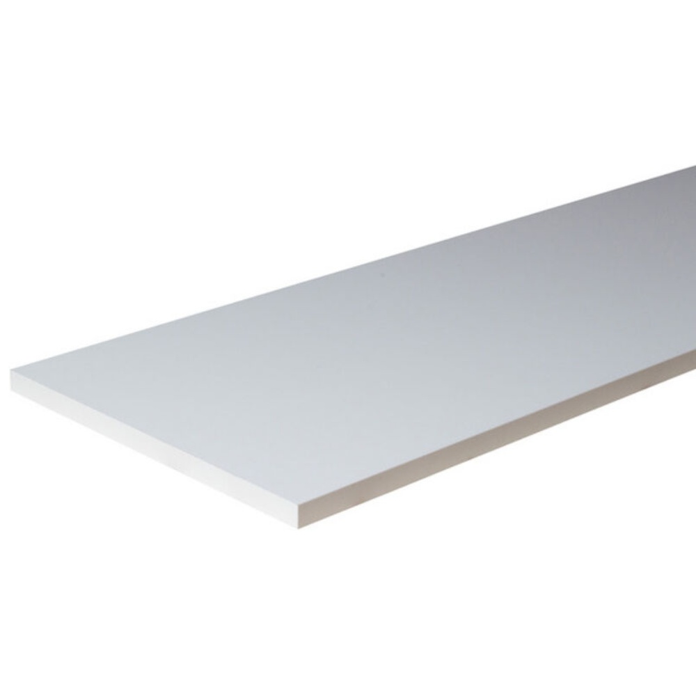 Hylde, melamin, hvid, 22x800x1500 mm