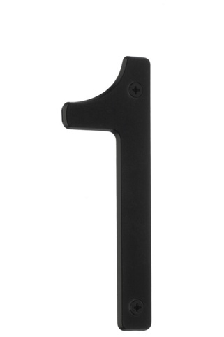Beslagsboden, Husnummer 1, Villa, sort, 120 mm