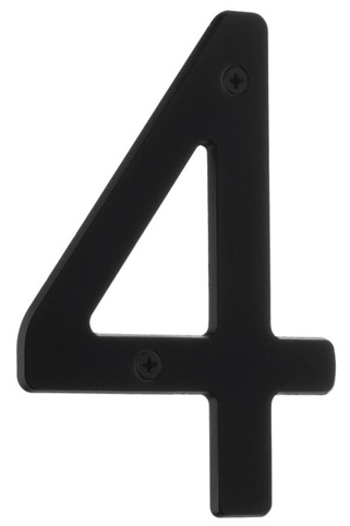 Beslagsboden, Husnummer 4, Villa, sort, 120 mm