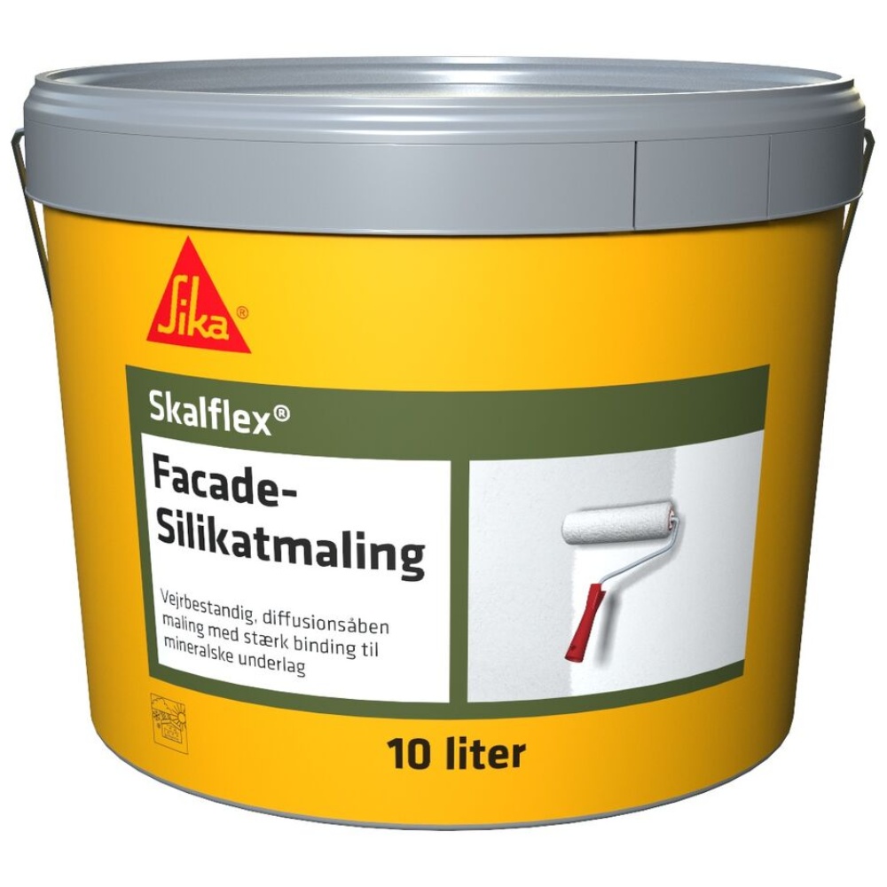 Skalflex, Facade-silikatmaling, hvid, 10 L