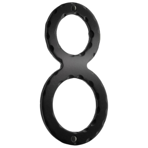 Beslagsboden, Husnummer 8, Smedbo, sort, 150 mm