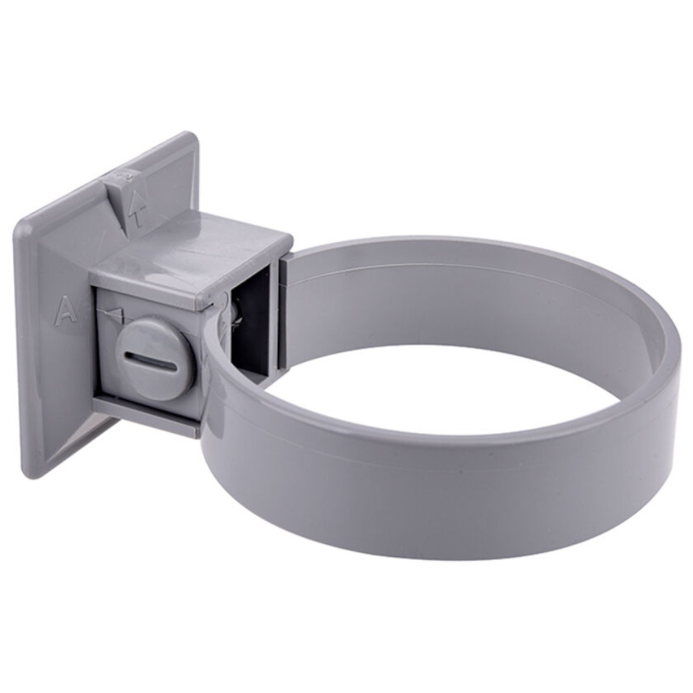 Plastmo Plast, Rørholder, Ø110 mm, grå, 2 stk. - Silvan