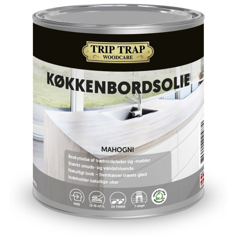 Trip Trap, Køkkenbordsolie, mahogni, 750 ml