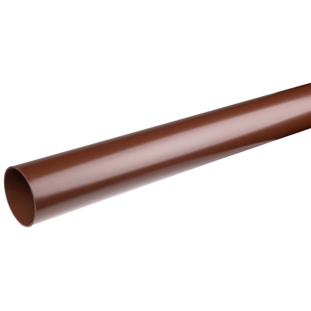 Plastmo Plast, Nedløbsrør, Ø75 mm, 3 m, brun - Silvan