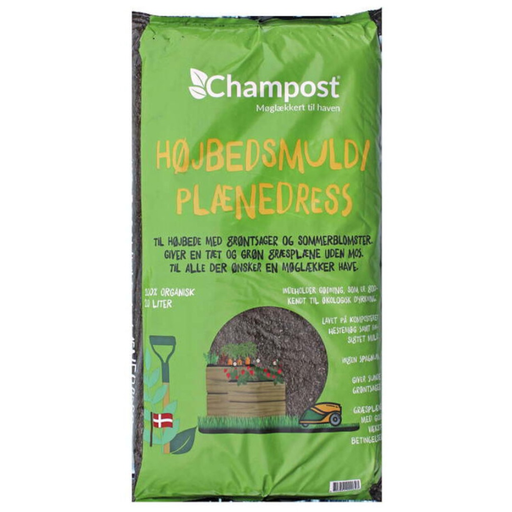 Champost, Højbedsmuld, 100 % organisk, 20 L - Køb Jord online