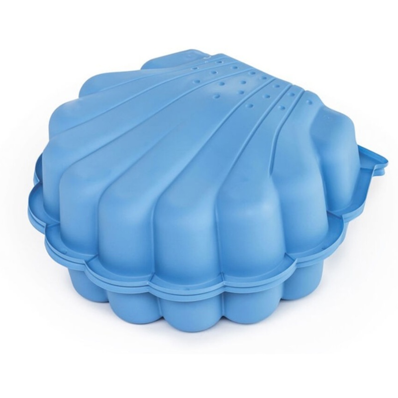 Sandkasse, muslingeskal, 102x88 cm, blå