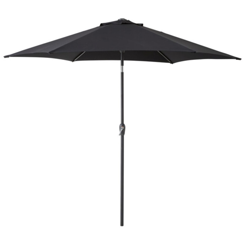 Parasol, Rimini, sort, Ø270 cm