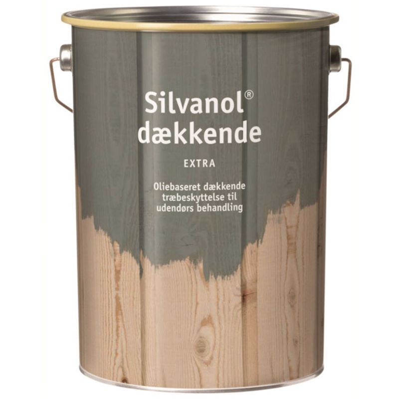 Silvanol, Dækkende træbeskyttelse, sort, 5 L