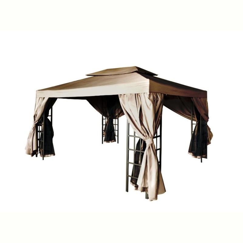 Brindisi-pavillon m/sider, 300x400 cm, natur