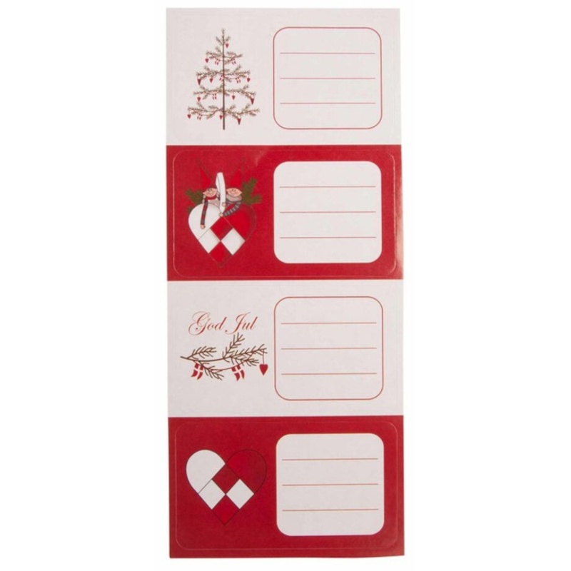 Gavemærker m/julemotiv, 12 stk.