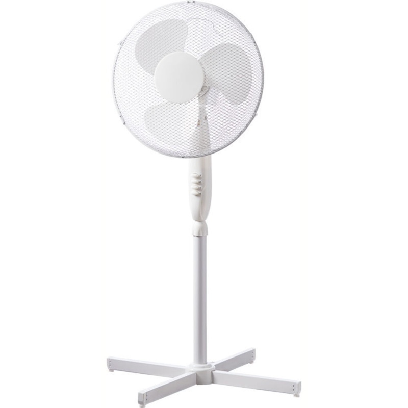 Gulvventilator, hvid, 50 W