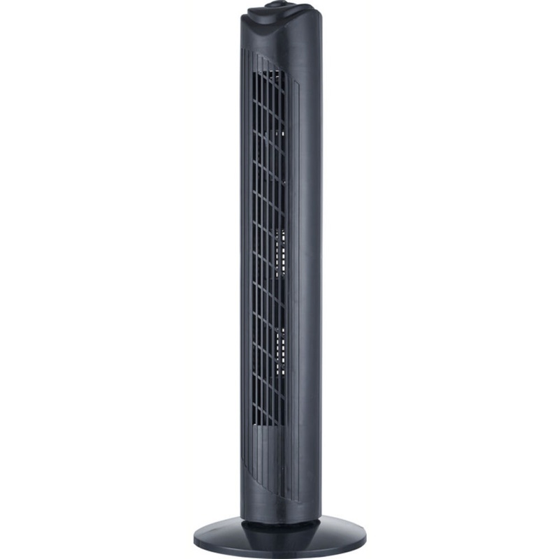Gulvventilator, sort, 50 W
