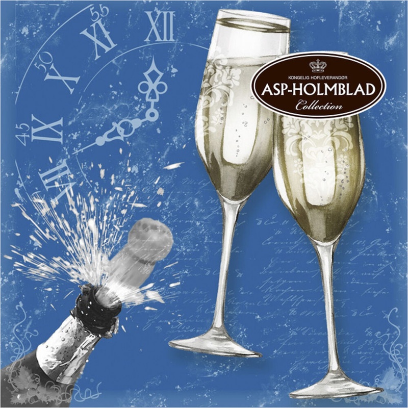 Nytårsservietter, 20 stk., assorteret