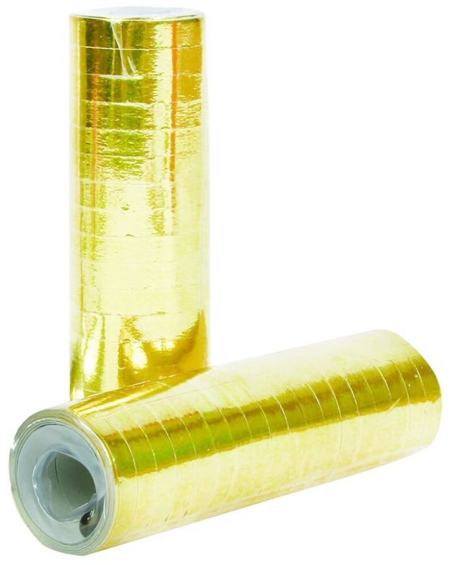 Serpentiner, guld, 2 stk.