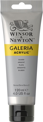 Winsor & Newton, Akrylmaling, Galeria, Silver 617, 120 ml