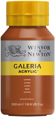 Winsor & Newton, Akrylmaling, Galeria, Copper 214, 500 ml