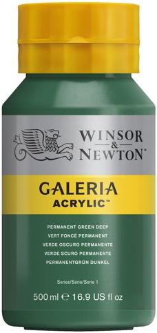 Winsor & Newton, Akrylmaling, Galeria, Perm. Green Deep 482, 500 ml