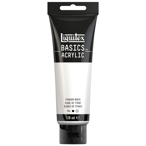 Liquitex, Akrylmaling, Basics, Titanium White 432, 118 ml