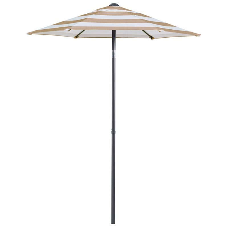 Parasol, Lazio, hvid/mokka, Ø150 cm