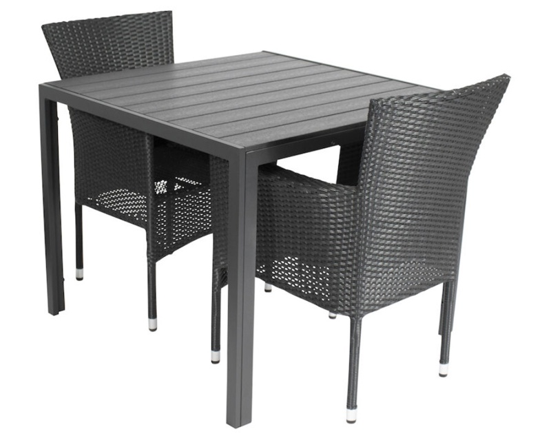 Havemøbelsæt, Bologna/Habana, 2 stole, sort