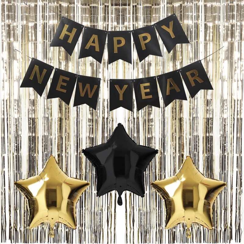 Dekorationssæt til nytår, 8 dele