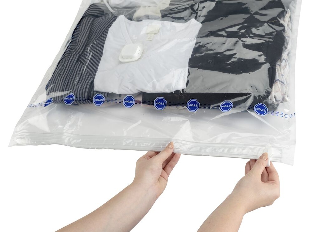 Wenko Vacuum Soft Box M - Contenitore In Plastica Per Organizzare Armadi E Ripostigli, Bianco 65x15x50 Cm