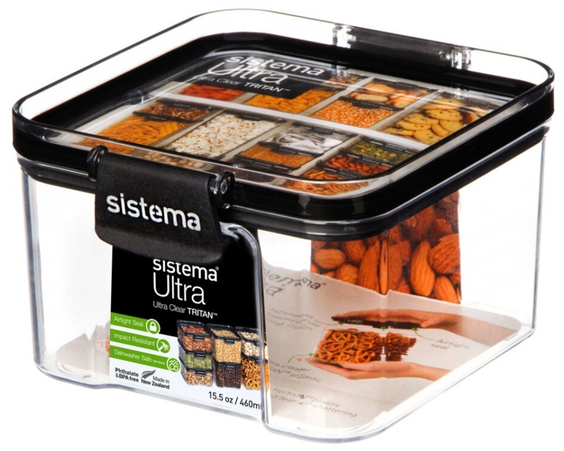 Sistema, Madopbevaringsboks, Tritan Ultra, plast, 460 ml