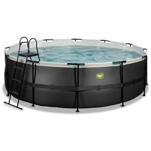 Exit Toys Black Leather, Pool, Ø450 cm, 15.233 L