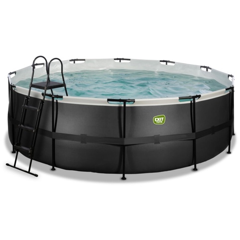 Exit Toys Black Leather, Pool, Ø427 cm, 14.758 L