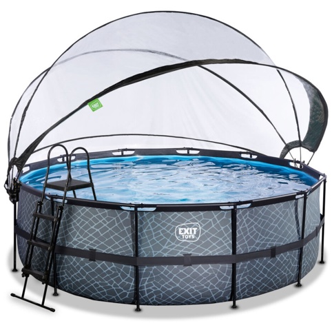 Exit Toys Stone, Pool m/tag, Ø427 cm, 14.758 L