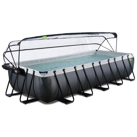 Exit Toys Black Leather, Pool m/tag, 610x320 cm, 12.600 L