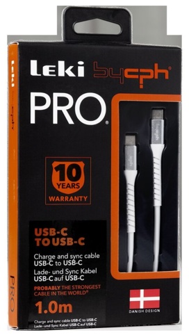 Bycph Pro, USB-C til USB-C opladerkabel, 1 m