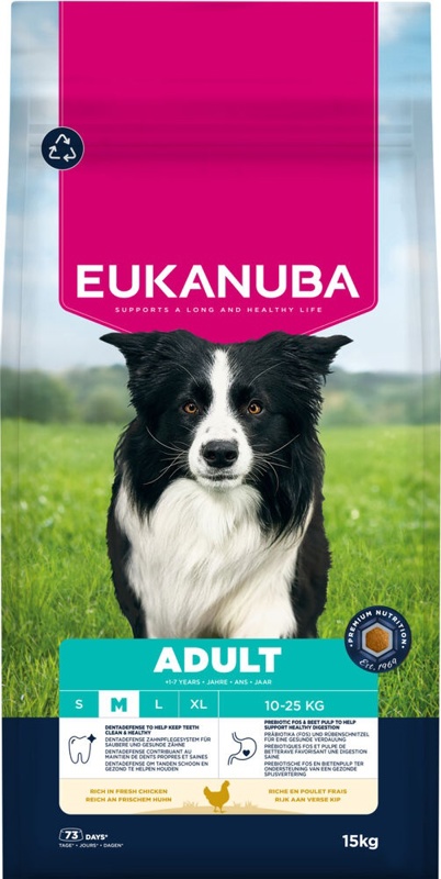 Eukanuba Adult, Tørfoder m/kylling, 15 kg