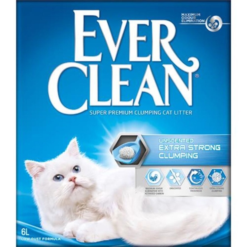 Ever Clean, Kattegrus u/duft, 6 L
