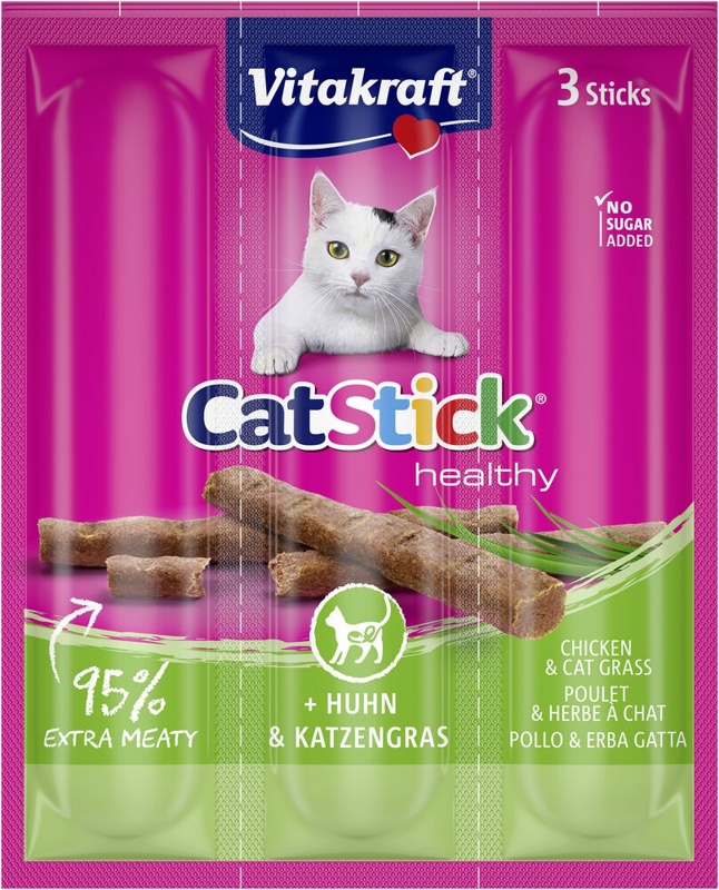 Snackpinde m/kattegræs, Cat stick healthy