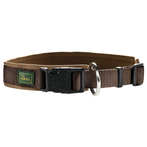 Hunter Neopren Plus, Hundehalsbånd, 35-40 cm, brun