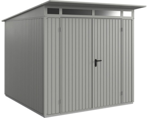 Hörmann Ecostar, Redskabsskur m/2 fløjet dør, Trend, grå aluminium