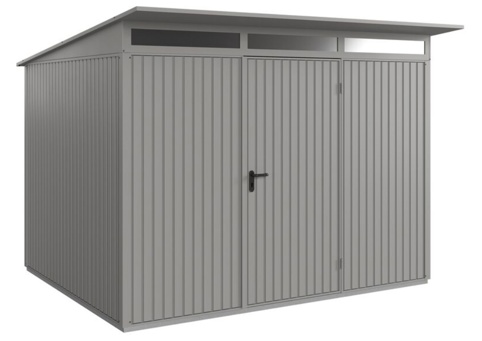 Hörmann Ecostar, Redskabsskur m/1 fløjet dør, Trend, grå aluminium