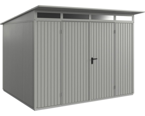 Hörmann Ecostar, Redskabsskur m/2 fløjet dør, Trend, grå aluminium