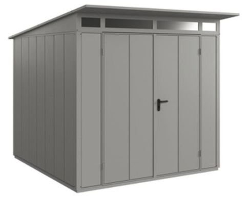 Hörmann Ecostar, Redskabsskur m/2 fløjet dør, Elegant, grå aluminium
