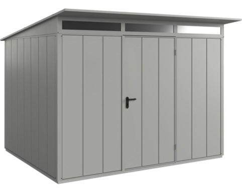 Hörmann Ecostar, Redskabsskur m/1 fløjet dør, Elegant, grå aluminium