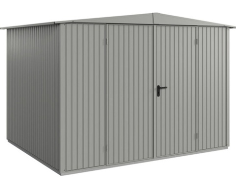 Hörmann Ecostar, Redskabsskur m/2 fløjet dør, Trend, grå aluminium
