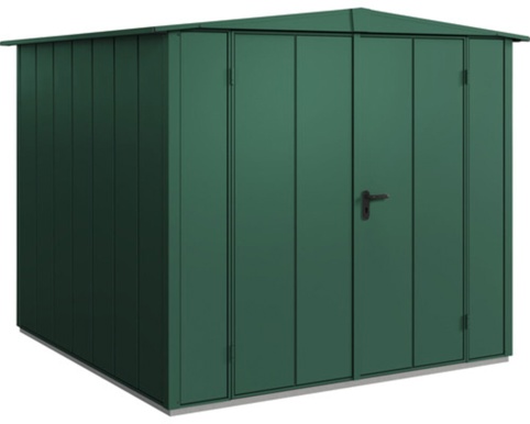 Hörmann Ecostar, Redskabsskur m/2 fløjet dør, Elegant, mosgrøn