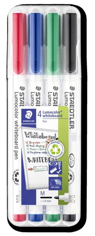 Staedtler, Whiteboard markere, Lumocolor 301, 4 stk.