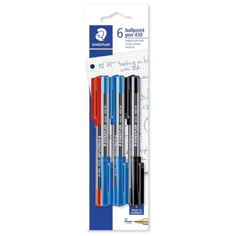 Staedtler, Kuglepen, Stick 430, 6 stk.