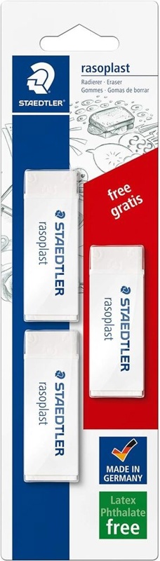 Staedtler, Viskelæder, Rastoplast, 3 stk.