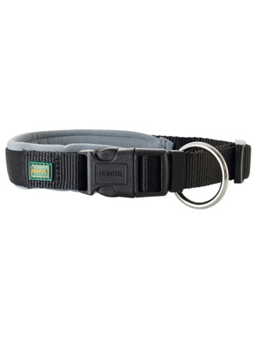 Hunter Neopren Plus, Hundehalsbånd, 30-35 cm, sort